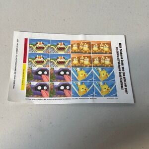 Nintendo Pokemon Snap Blockbuster Video Promo Sticker Sheet N64 1999 NUS-NPFE